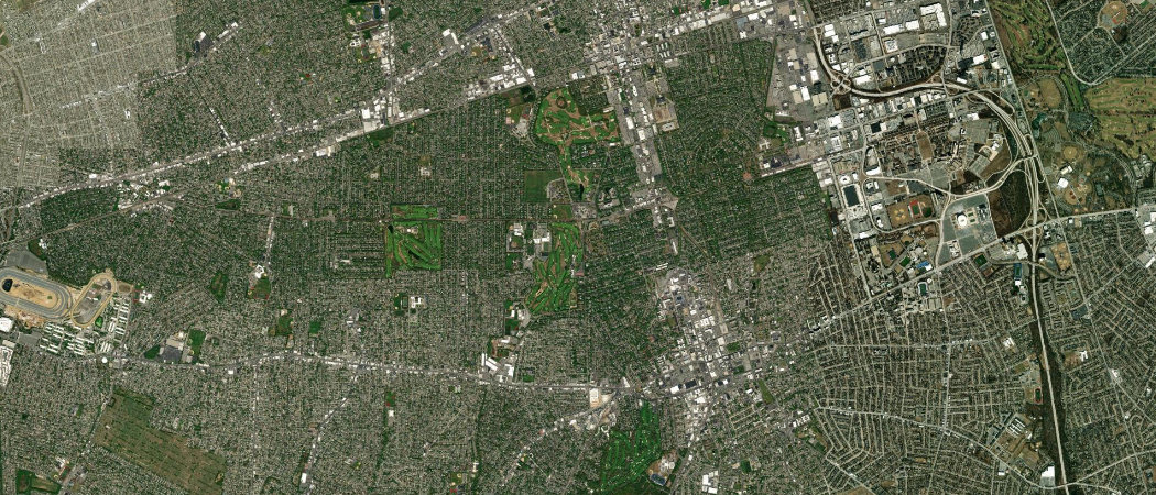 Satellite view of the Garden City scan area