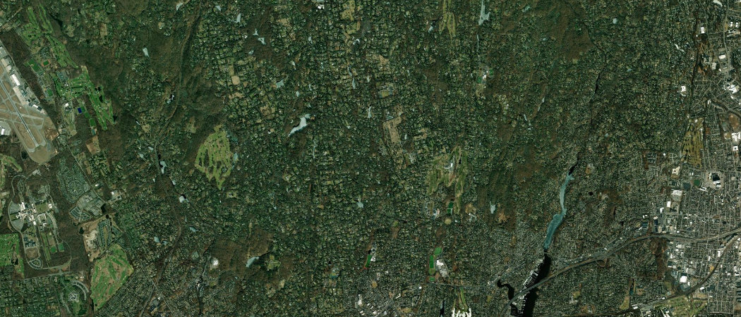 Satellite view of the Greenwich scan area