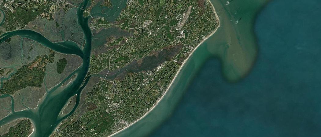 Satellite view of the Hilton Head Island scan area