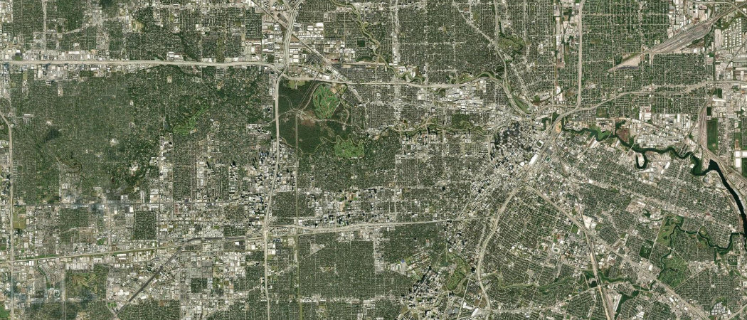 Satellite view of the Houston scan area