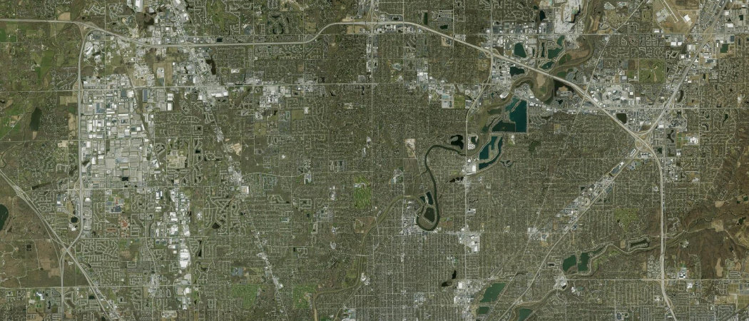 Satellite view of the Indianapolis scan area