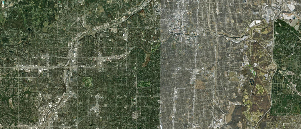 Satellite view of the Kansas City scan area