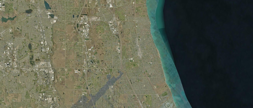 Satellite view of the Lake Forest scan area