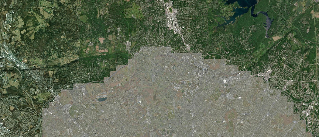 Satellite view of the Lutherville Timonium scan area
