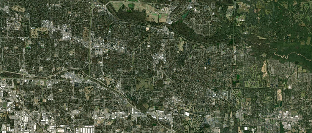 Satellite view of the Memphis scan area