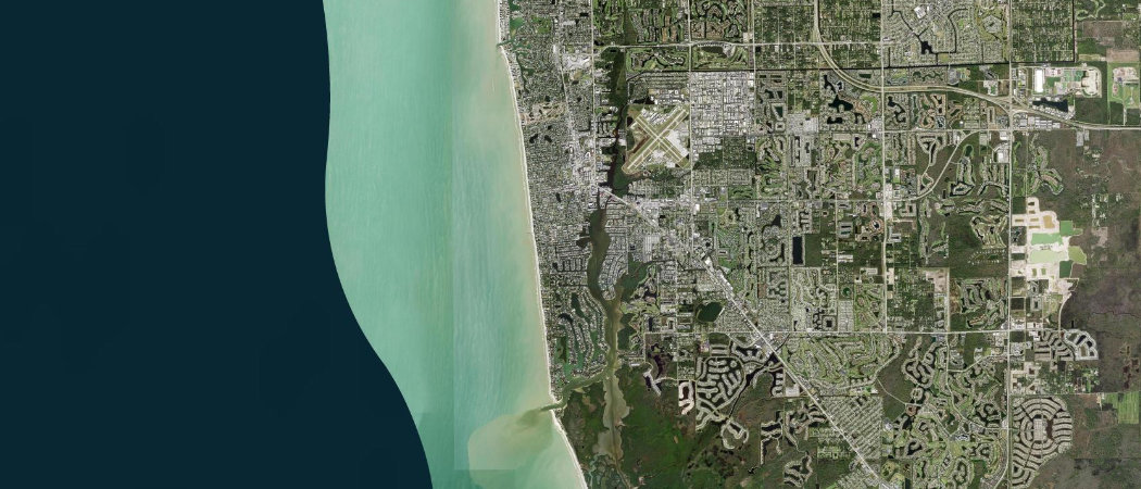 Satellite view of the Naples scan area