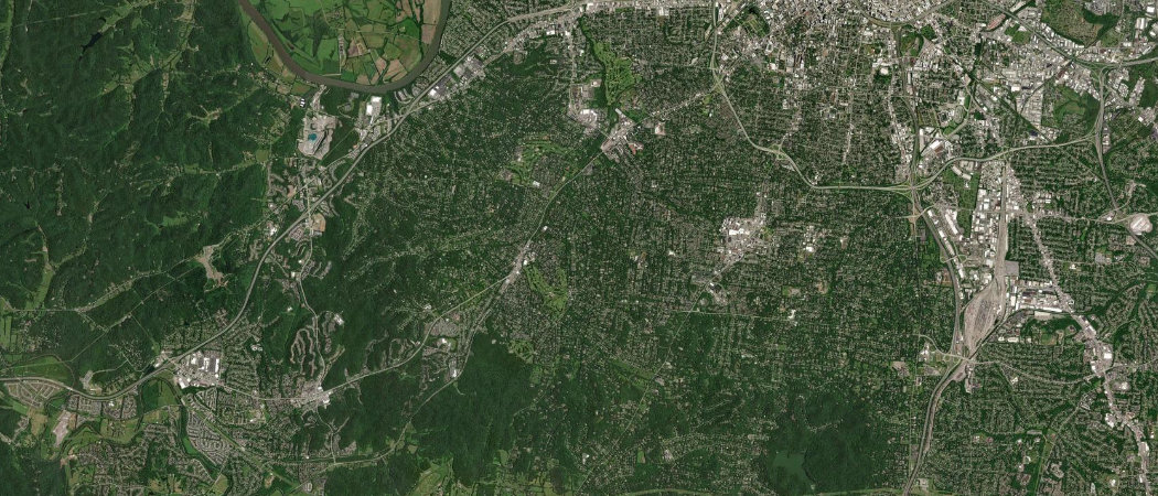 Satellite view of the Nashville scan area