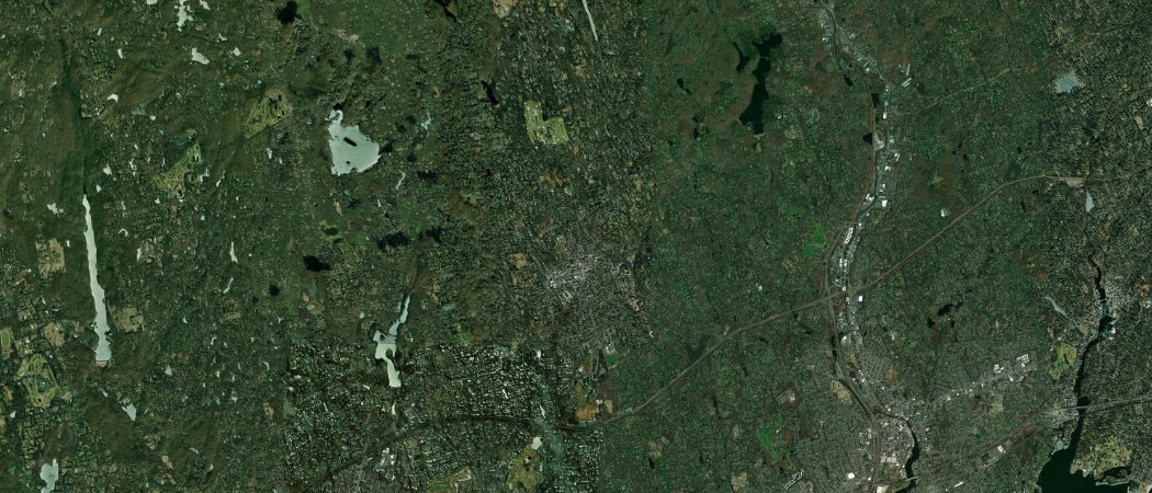 Satellite view of the New Canaan scan area