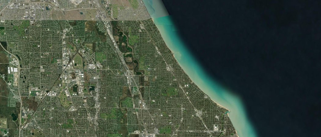 Satellite view of the Northfield scan area