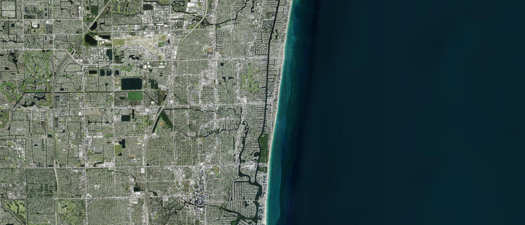 Satellite view of the Oakland Park scan area