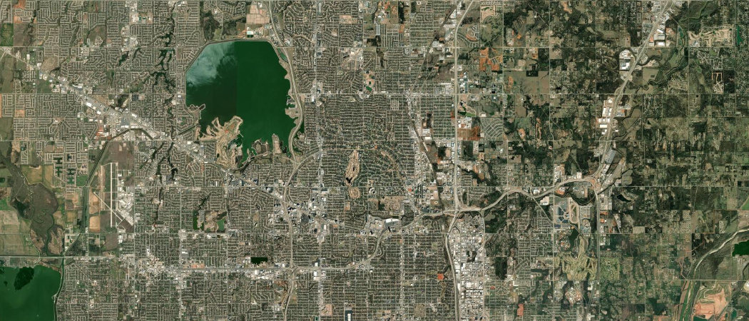 Satellite view of the Oklahoma City scan area