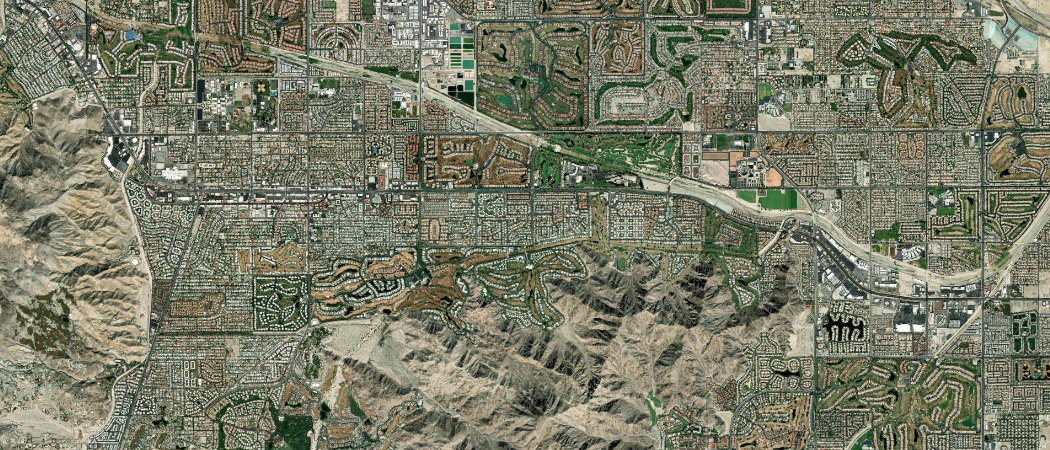 Satellite view of the Palm Desert scan area