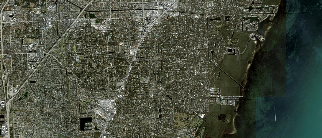 Satellite view of the Pinecrest scan area