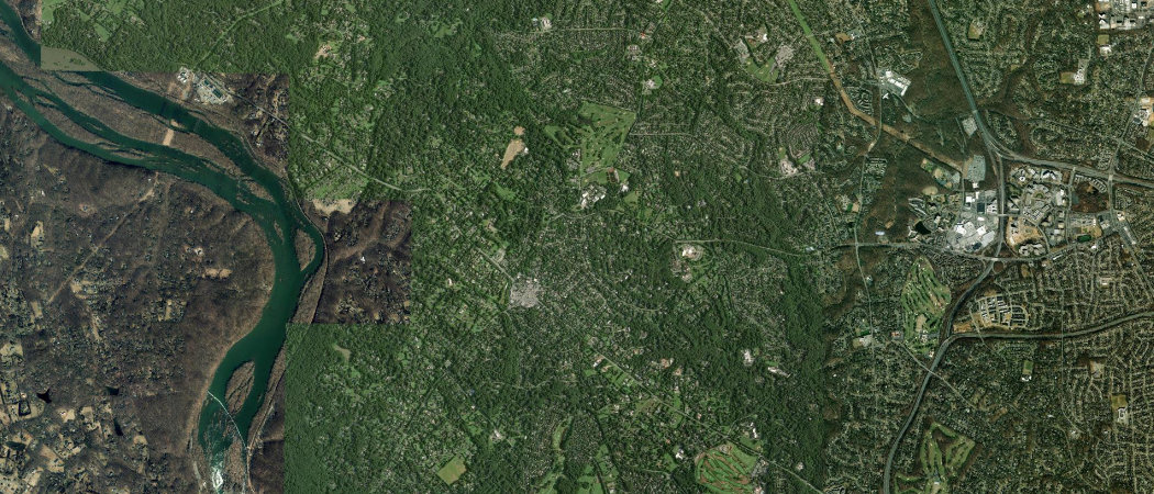 Satellite view of the Potomac scan area