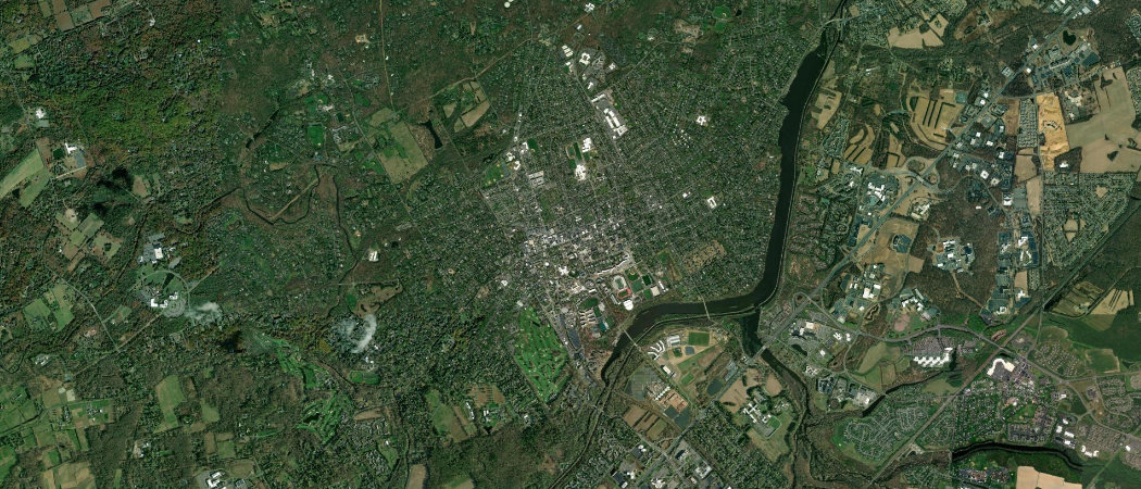 Satellite view of the Princeton scan area
