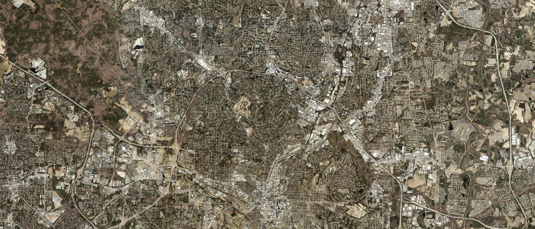 Satellite view of the Raleigh scan area