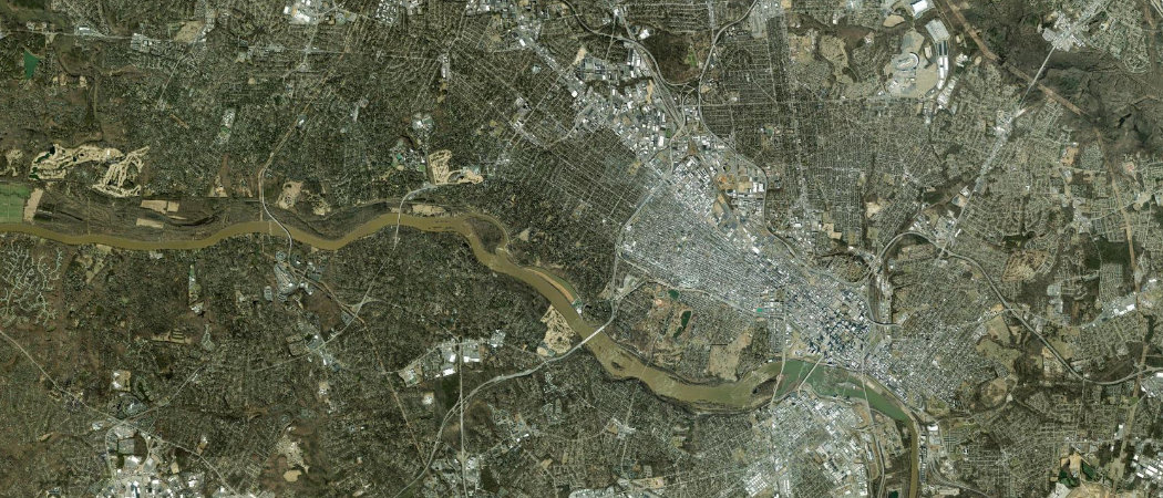 Satellite view of the Richmond scan area