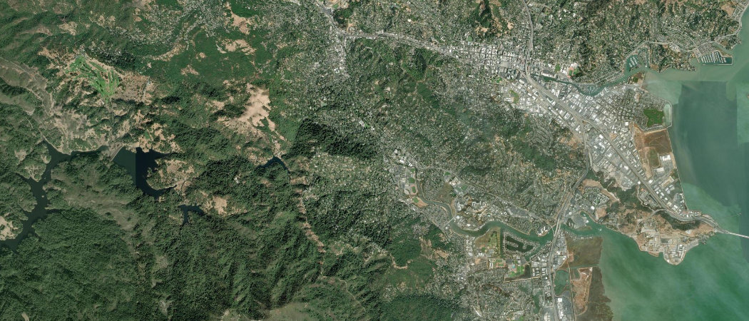 Satellite view of the Ross scan area