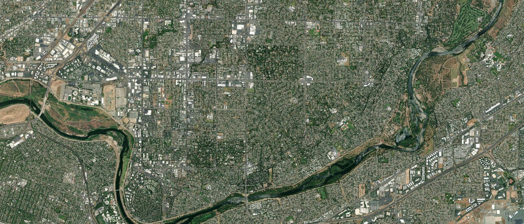 Satellite view of the Sacramento scan area