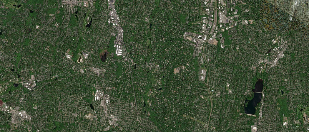 Satellite view of the Saddle River scan area