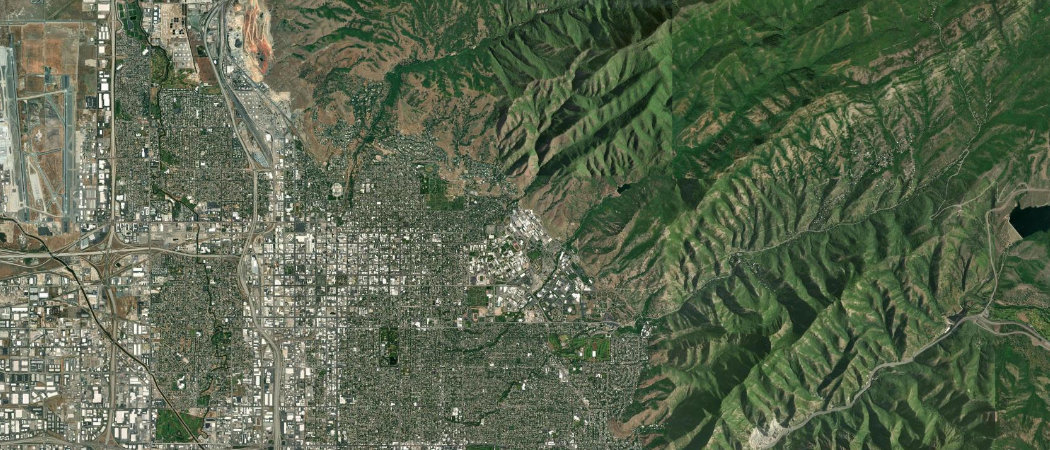 Satellite view of the Salt Lake City scan area
