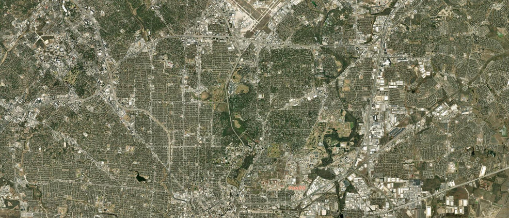 Satellite view of the San Antonio scan area