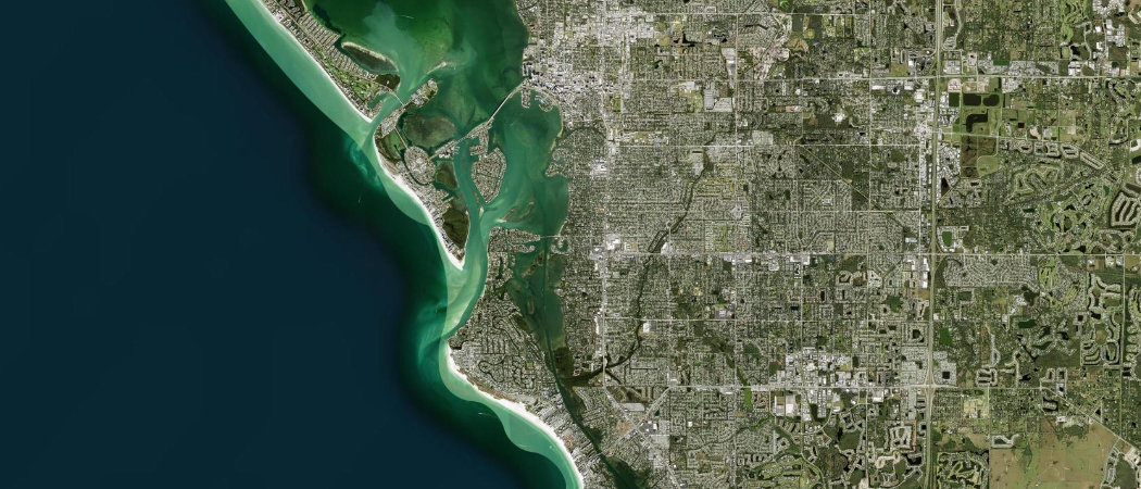 Satellite view of the Sarasota scan area