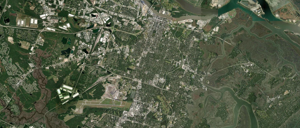 Satellite view of the Savannah scan area