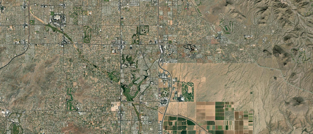 Satellite view of the Scottsdale scan area