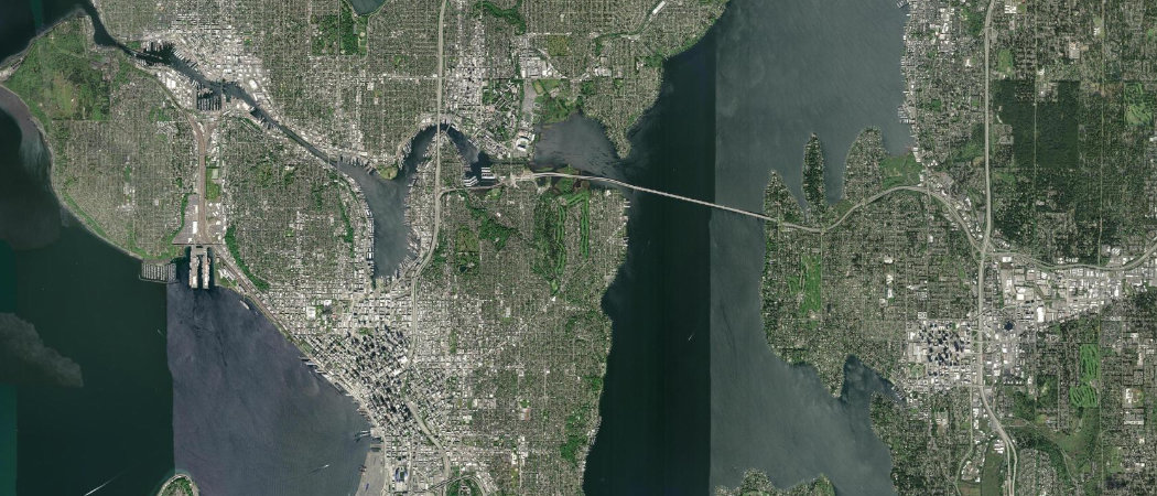 Satellite view of the Seattle scan area