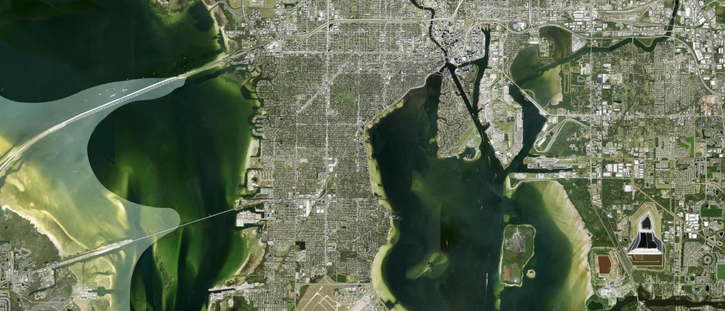 Satellite view of the Tampa scan area