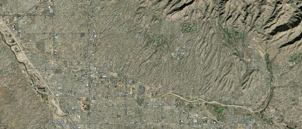 Satellite view of the Tucson scan area