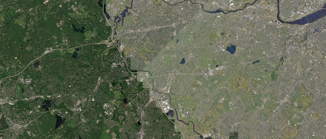 Satellite view of the Waban scan area