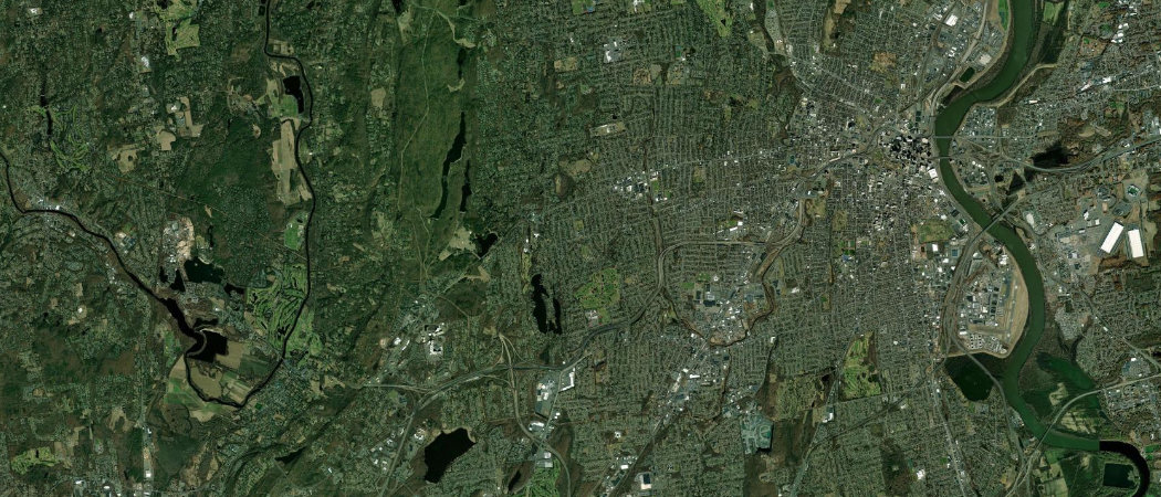 Satellite view of the West Hartford scan area