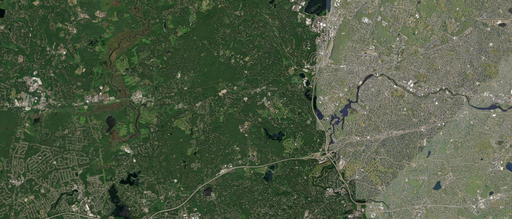 Satellite view of the Weston scan area